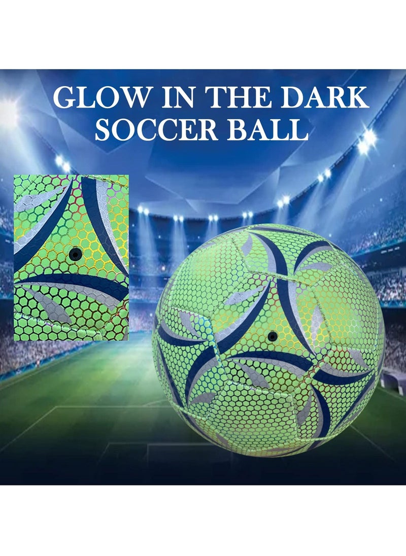 Generic Light Up Soccer Ball Size 5, Glow in The Dark Soccer Ball Luminous Soccer Balls for Day&Night Games and Training Gifts for Men Youth and Adult Night Games - Image 4