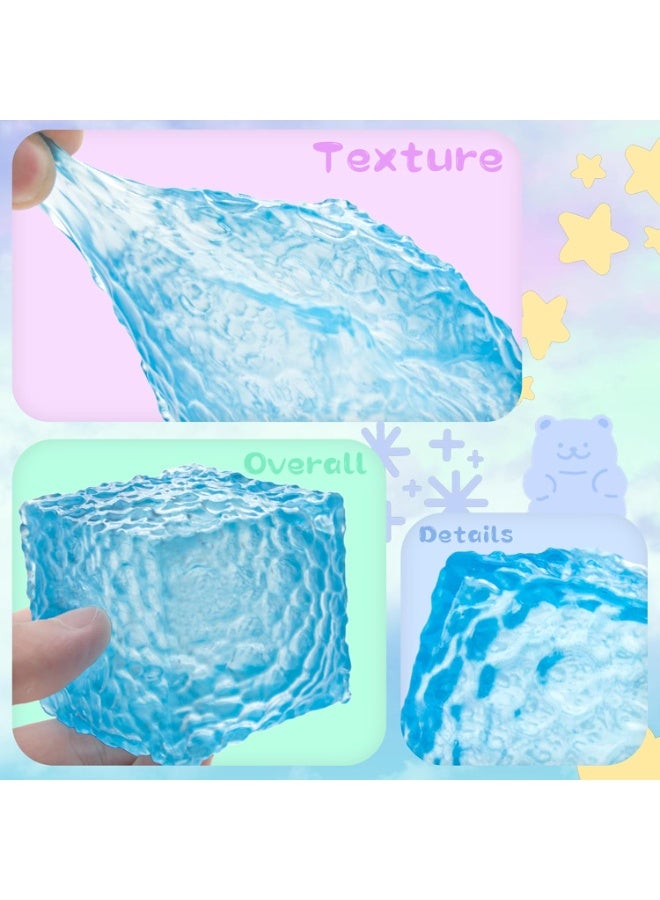 Squeeze Stress Relief Cube Squeeze Ball, Novelty Water Cube Texture Squeeze Toy, Slow Rebound Stress Relief Fidget Toy, Squishy Sensory Toy for Anxiety & Relaxation, Unique Desk Fidget for Adults & Kids - Image 5
