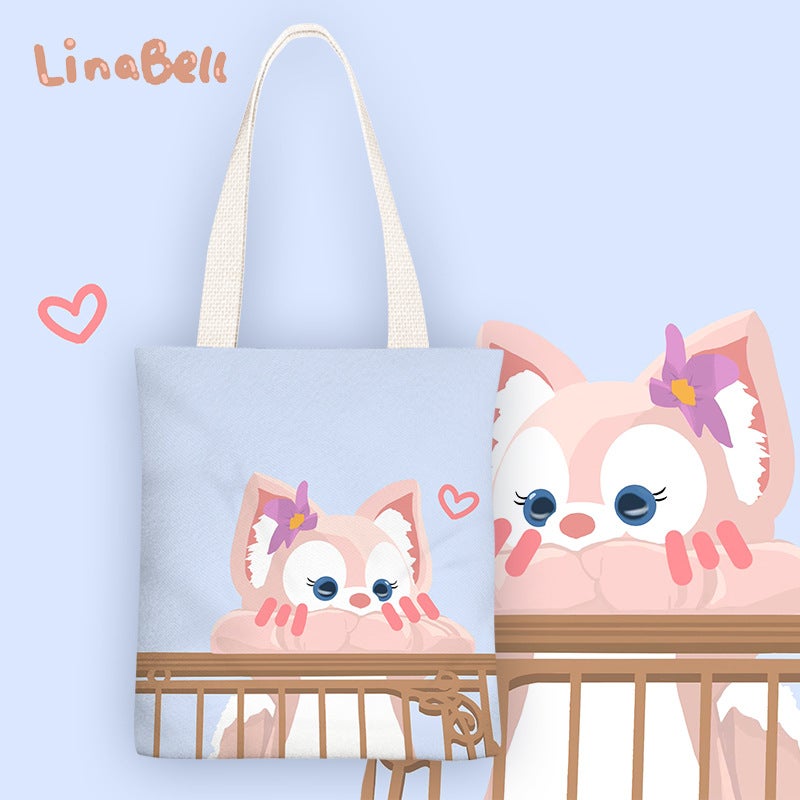 LinaBell Cartoon Canvas Shoulder Bag for Women, Simple Student Bag, 2026 New - Image 2