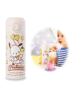 1Pcs Cartoon Water Bottle Women Large Capacity Student Portable Thermos 304 Stainless Steel Kawaii Vacuum Cup Insulated Girl Gifts 420ML