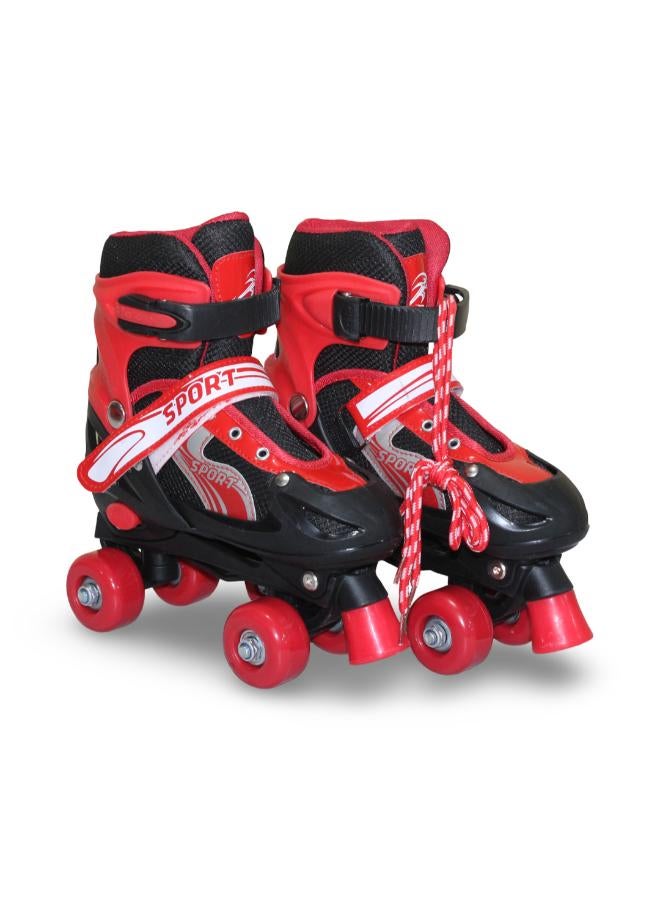 RG Kids 4-Wheel Roller Skates – Red (M) - Image 1