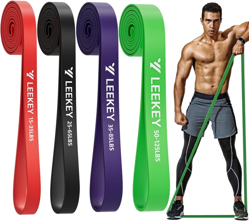 Leekey Resistance Bands, Exercise Bands with Handles,Pull Up Assist Bands - Band Set with Door Anchor - Bands for Working Out,Band for Men and Women Fitness Training,Home Workouts - Image 1