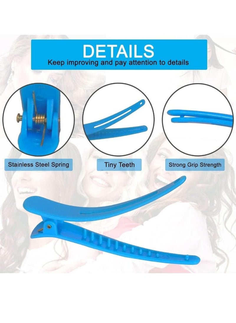Generic 18 Pieces Self Grip Holding Hair Rollers Curlers 20 mm, 31 mm, 48 mm & 12 Pieces Duckbill Sectioning Clips for Salon Barber Hairdressing Hair Styling, Hair Roller  - Image 3