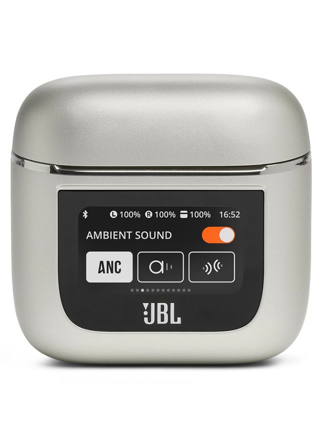 JBL Tour Pro 2 True Wireless Noise Cancelling Earbuds, Smart Case, Ambient, 6-Mic Technology, Immersive Legendary Sound, Amplification, Bluetooth 5.3, Le Audio Champagne - Image 3