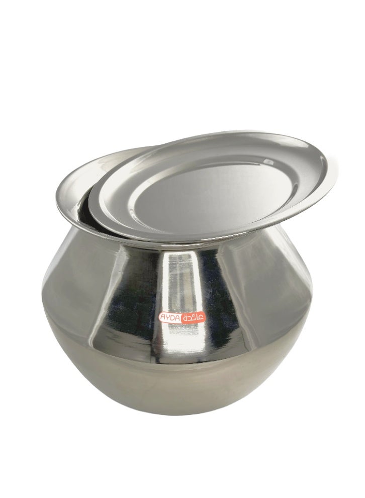 Ayda Handy Pot Stainless Steel Rice pot Pongal Kalam with Lid 2 Liter - Image 3