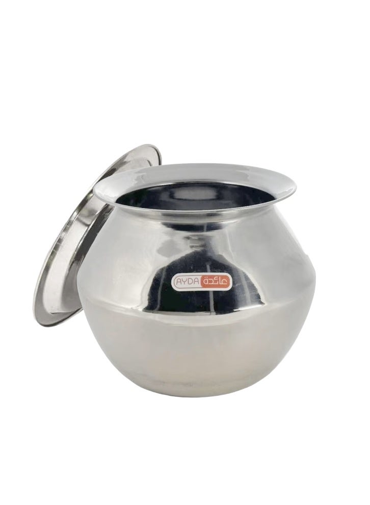 Ayda Handy Pot Stainless Steel Rice pot Pongal Kalam with Lid 2 Liter - Image 1