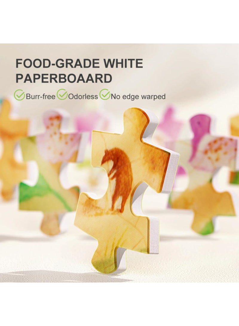 SOLARAE Animals Gift Box Jigsaws, Floor Puzzle for Kids Age 5-8 Year Olds, Round Jigsaw Puzzles DIY Gifts Games Birthday Gift Idea for Toddler Children Ages 3 Years Plus, 216 Piece - Image 2