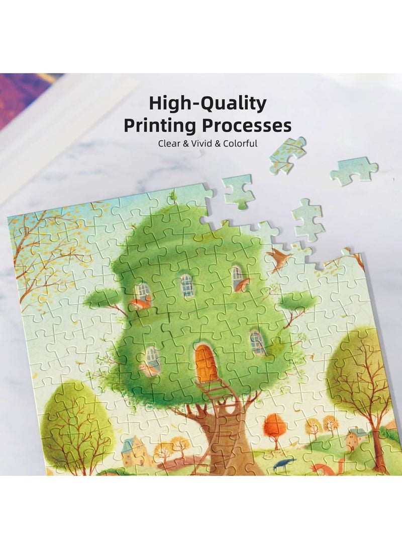 SOLARAE Animals Gift Box Jigsaws, Floor Puzzle for Kids Age 5-8 Year Olds, Round Jigsaw Puzzles DIY Gifts Games Birthday Gift Idea for Toddler Children Ages 3 Years Plus, 216 Piece - Image 3