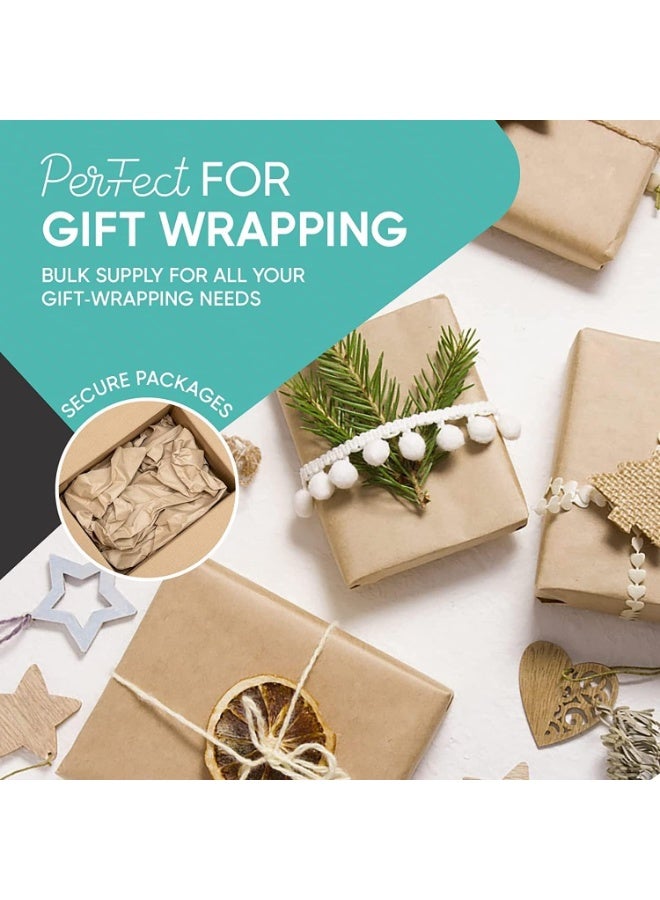 Brown Kraft Paper Roll, 30cm x 30m, Durable Wrapping Paper, Unbleached and Unwaxed, Eco-Friendly Material, for Gift Wrapping, Art, Craft, Packing, Shipping, Dunnage - Image 2