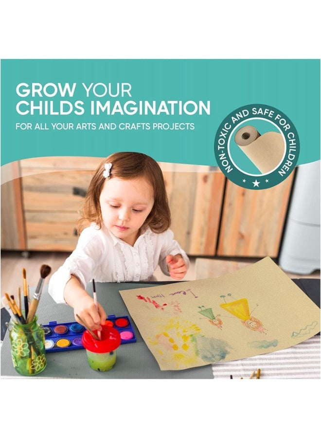 Brown Kraft Paper Roll, 30cm x 30m, Durable Wrapping Paper, Unbleached and Unwaxed, Eco-Friendly Material, for Gift Wrapping, Art, Craft, Packing, Shipping, Dunnage - Image 3