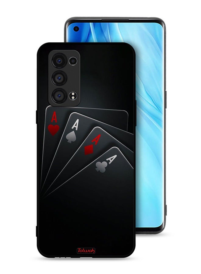 Tolwak Oppo Reno6 Pro Plus 5G Protective Case Cover Cards A - Image 1