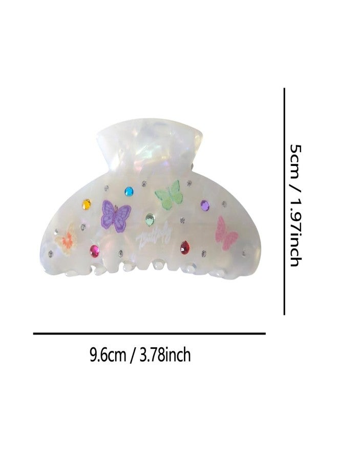 Colorful Butterfly Printing Hair Clip,Acetate Claw Clip for Women,Women Hair Accessories - Image 2