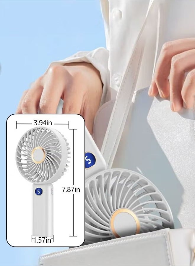 Portable Handheld Fan-5 Gear Personal Fan-Mini Fan Multifunctional-Digital Display Silent Fan-Long Endurance Pocket Fan - Image 3