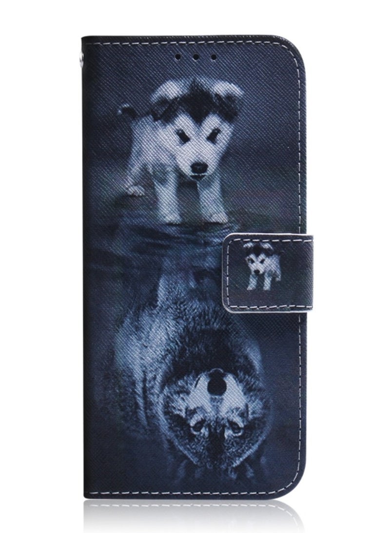 Case For Motorola Moto S30 Pro 5G and Edge 30 Fusion Coloured Drawing Leather Phone Cover Wolf and Dog - Image 2