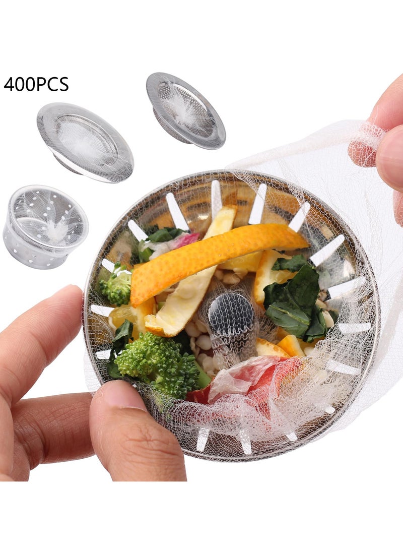 200pcs Disposable Mesh Filter Bags, Kitchen Sink Filter Mesh Bags, Kitchen Sink Drainage Filters, Expandable, Unobstructed, Ensuring The Safety Of Sewer Lines And Garbage Disposal  - Image 1