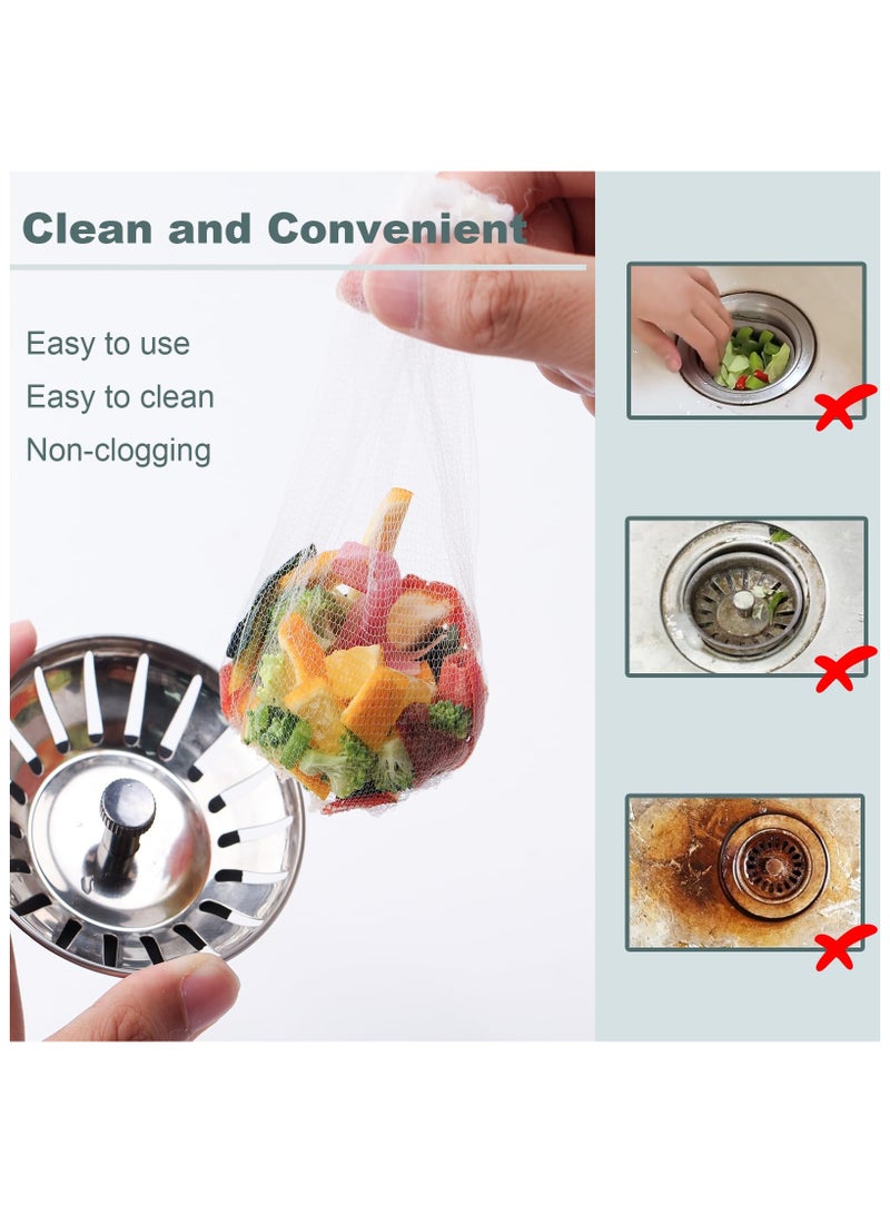200pcs Disposable Mesh Filter Bags, Kitchen Sink Filter Mesh Bags, Kitchen Sink Drainage Filters, Expandable, Unobstructed, Ensuring The Safety Of Sewer Lines And Garbage Disposal  - Image 4