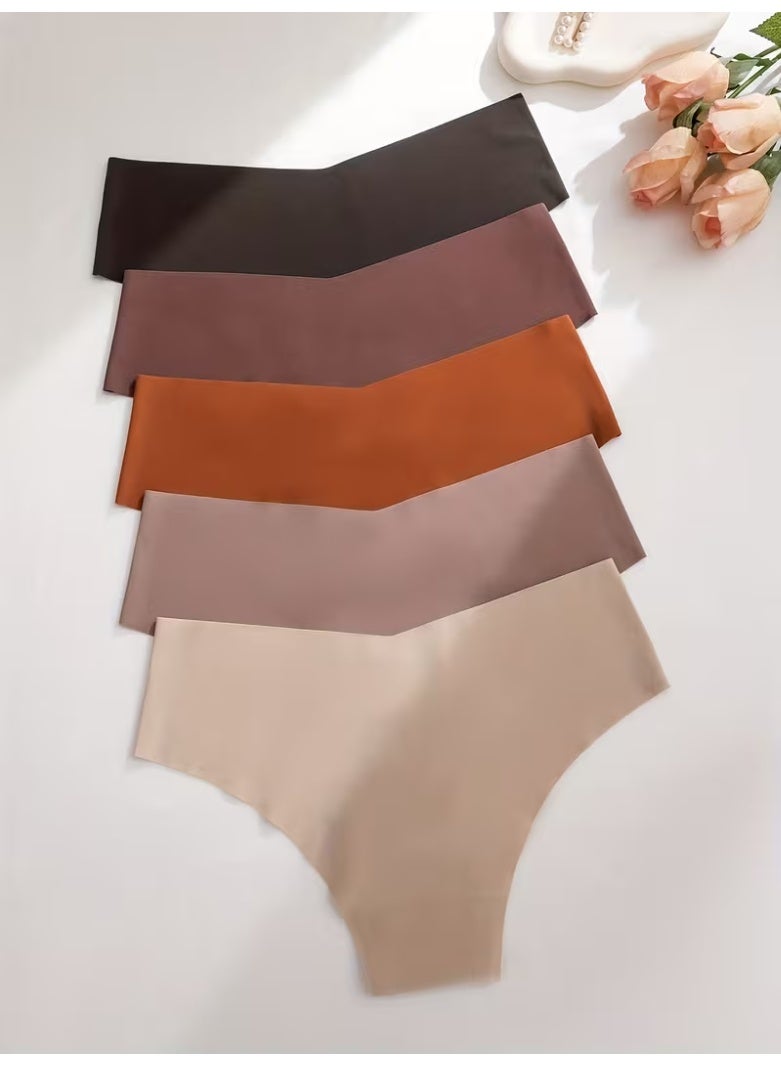 Anami 5-Pack Women'S Underwear, Seamless, Comfortable, Skin-Friendly, Sexy, Half-Coverage, Sports - Image 1