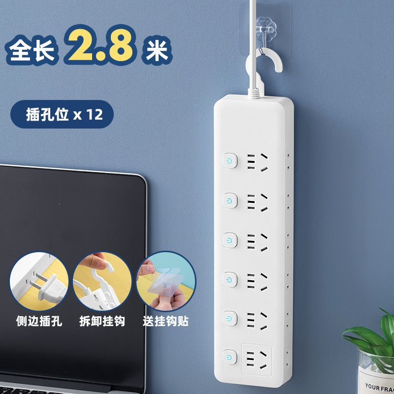 Smart Socket Usb Multi-Function Plug Independent Switch With Edge Plug Long Wire Wiring Board New National Standard Plug - Image 1