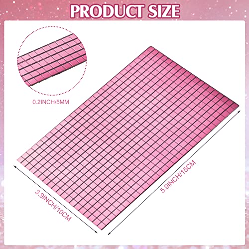Romooa Self-Adhesive Mirrors Mosaic Tiles, 7200 Pieces (Pink, 5 x 5 mm), Peel and Stick, Real Glass, Geometric Pattern, 12 Sheets of 600 Pieces Each - Image 2