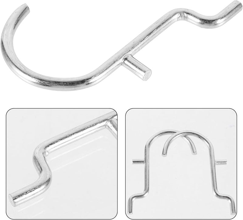 5pcs Black U Shape Pegboard Hooks Heavy Duty for Hanging Tools Cables Sports Equipment - Image 5