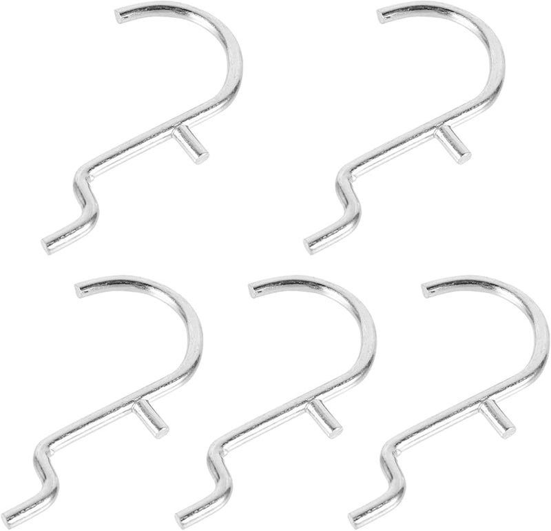 5pcs Black U Shape Pegboard Hooks Heavy Duty for Hanging Tools Cables Sports Equipment - Image 2