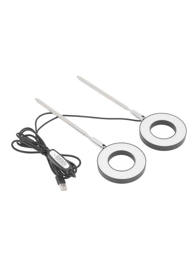 NIBEMINENT Plant Light Rings Full Spectrum Stretchable 2 Head 4 Speed Dimming 3 Gears Timing LED Plant Grow Light for Succulent Plant Potted Plant  - Image 5