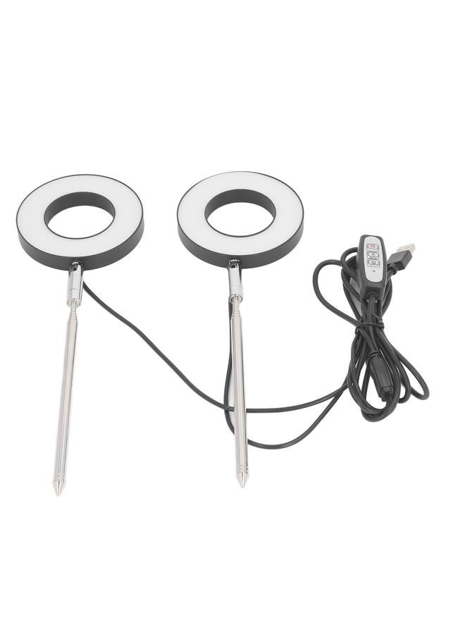 NIBEMINENT Plant Light Rings Full Spectrum Stretchable 2 Head 4 Speed Dimming 3 Gears Timing LED Plant Grow Light for Succulent Plant Potted Plant  - Image 3