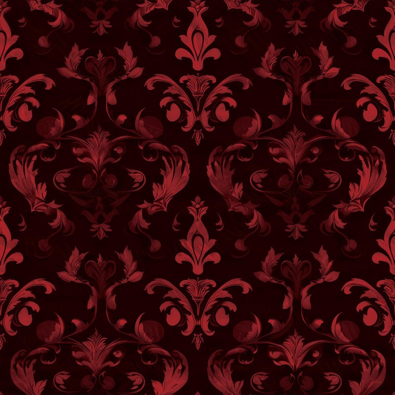 FLFK Vintage Red Wallpaper Gothic Peel and Stick Wallpaper 16" x 128" Vinly Self-Adhesive Contact Paper for Kitchen Bathroom Bedroom Dining Room Accent Wall Decor - Image 1