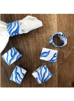 Desizmir Blue Coral Pattern Fabric Wrap Napkin Ring Ring for 6 People - pzsku/Z6ABD3BCF00575A2706E1Z/45/_/1725725920/e81c9e73-9cd2-4077-b5b6-f357b207d133