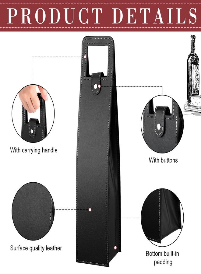 FillTouch مجموعة فيل تاتش من 10 أكياس هدايا جلدية للنبيذ، قابلة لإعادة الاستخدام، لحمل زجاجة واحدة من الشمبانيا والبيرة، مناسبة للحفلات وأعياد الميلاد وحفلات الزفاف وعيد الميلاد (متعددة الألوان، تصميم كلاسيكي). - Image 3