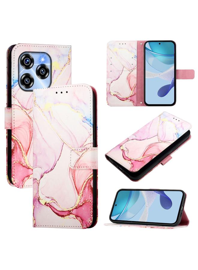 erorex Case For Oukitel C50 PT003 Marble Pattern Flip Leather Phone Case - Image 1