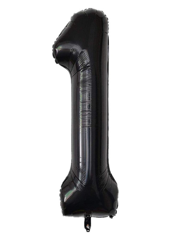 YPSelected 32 Inch Large Foil Helium Number Balloon Birthday Wedding Party 0-9 (Black, 1) - Image 2