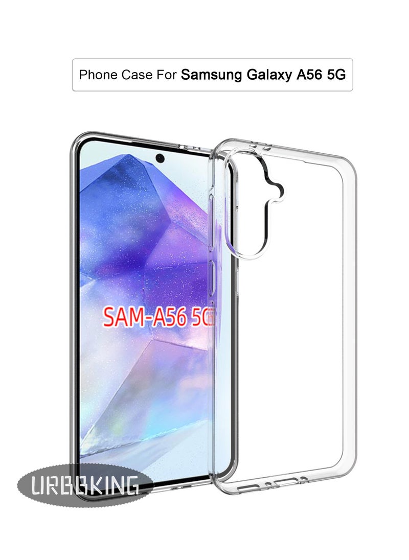 يوارب كينج - غطاء خلفي شفاف رفيع ومرن من مادة TPU مضاد للصدمات لهاتف Samsung Galaxy A56 5G شفاف - Image 1