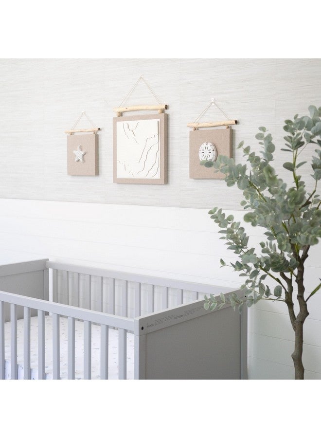 Crane Baby Ocean Nursery Wall Decor, Set of 3 (Starfish, Sand Dollar, Beach Motif) Canvas Nautical Decor For Nursery, Ocean Wall Art, Whale Nursery Decor, Beach Nursery Decor, Ocean Bedroom Decor - Image 4