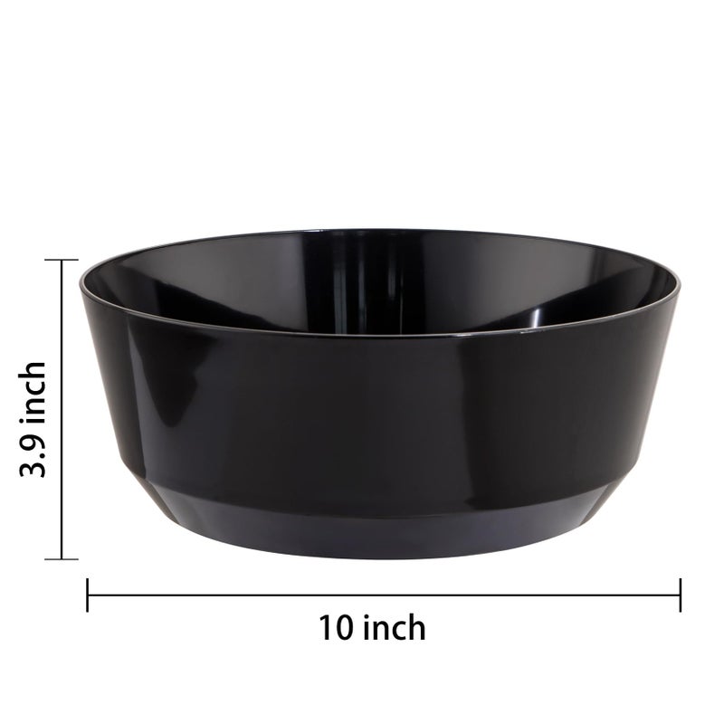 Hioasis 8 Pack Plact Plastic Serving Bowls 128oz Blity Plastic Bowls Highted Disciped Serving Bowls for Party Snack & Salad & Candy & Bar Buffet & New Year - Image 3