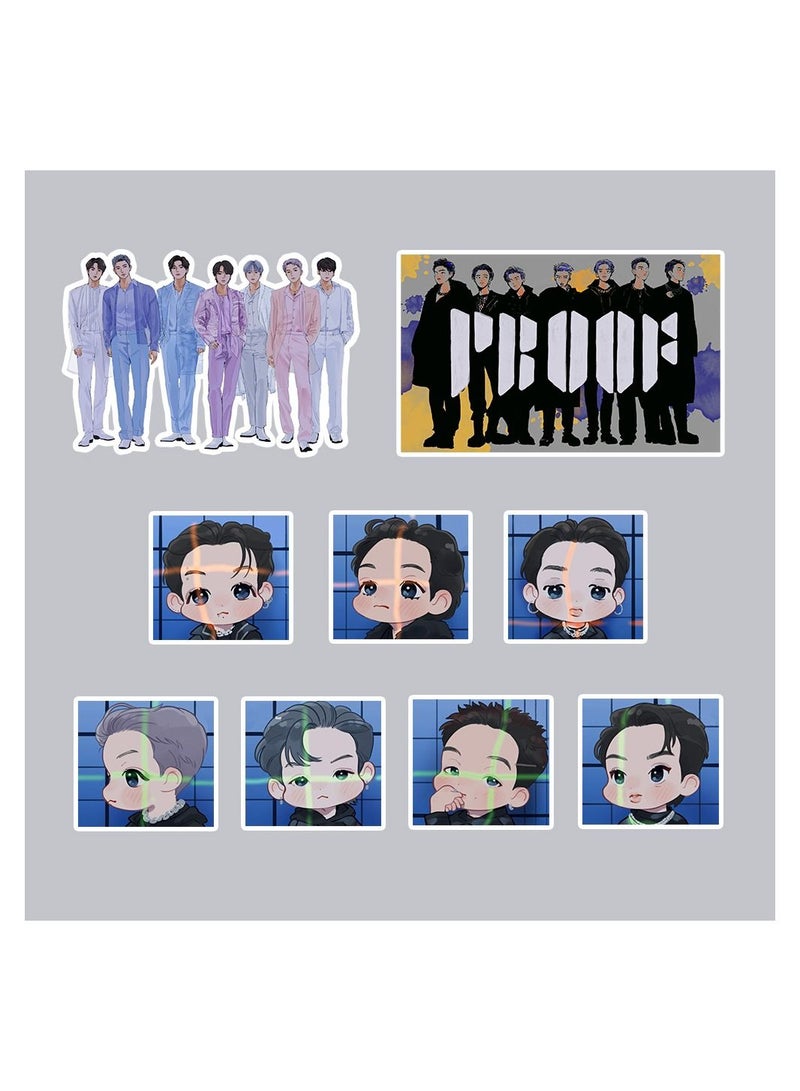 Color Fans 100 قطعة من ملصقات BTS المقاومة للماء والكمبيوتر المحمول ولوحة التزلج والأمتعة وزجاجة مياه وملصقات جرافيتي رائعة للأطفال والمراهقين والبنات والبالغين - Image 5