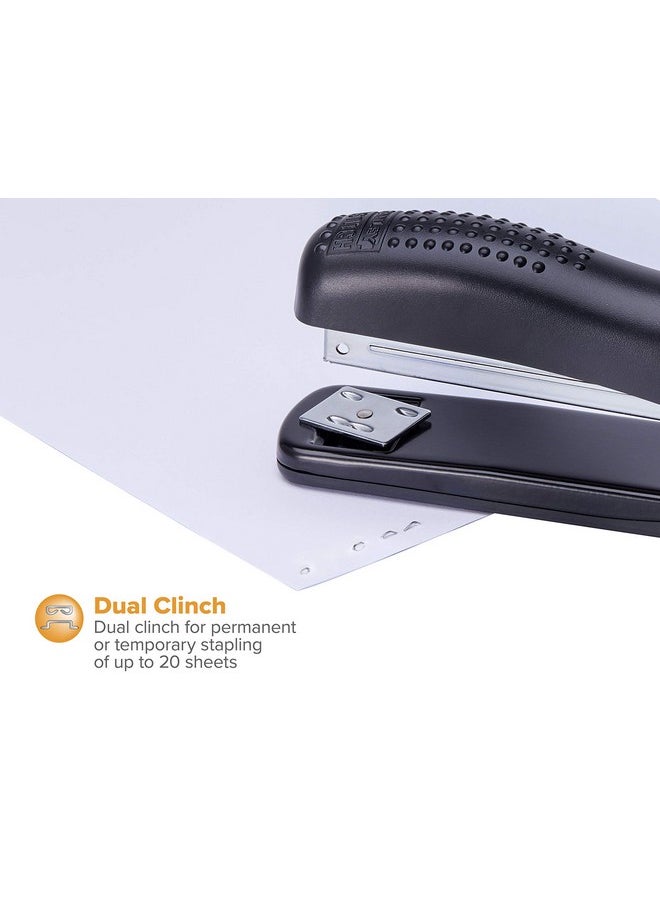 Bostitch Bostitch Office Ergonomic 20 Sheet Desktop Stapler, Black, 2-Pack  - Image 4
