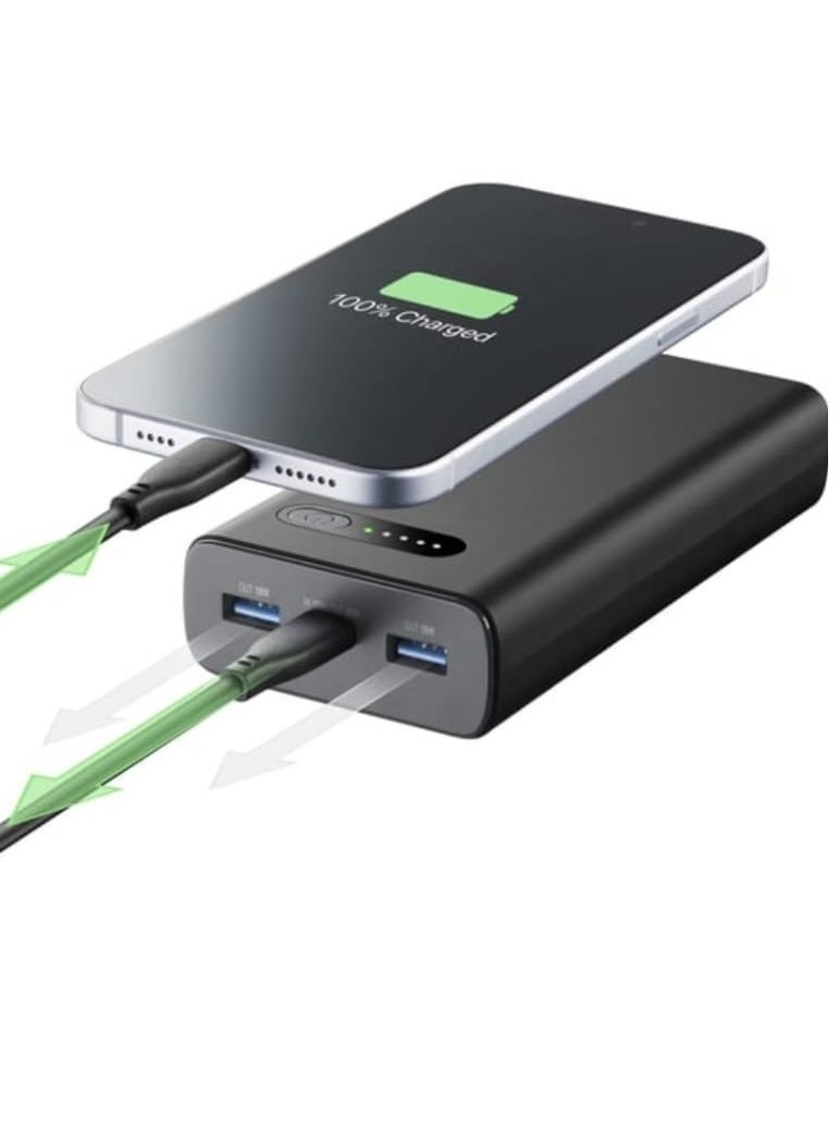 سيلولار لاين يتمتع بنك الطاقة CELLULARLINE هذا بسعة بطارية مذهلة تبلغ 20000 مللي أمبير في الساعة، مما يضمن شحنات متعددة لهاتفك الذكي والأجهزة الأخرى. - Image 2