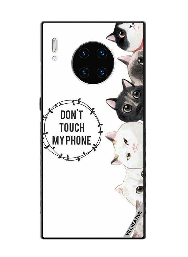 VR CREATIVE Protective Case Cover For Huawei Mate 30 Pro Cats Don't Touch My Phone Design Multicolour - Image 1
