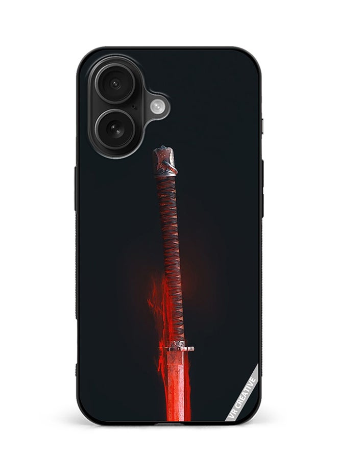 VR CREATIVE Protective Case Cover For Apple iPhone 16 The Mortal Blade Design Multicolour