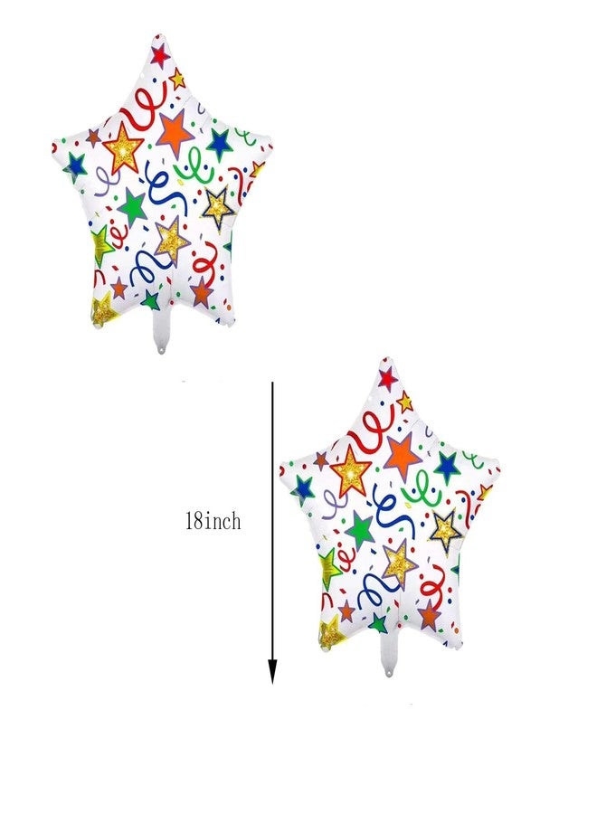 CSTYWC 7Pieces Happy Birthday Banner Foil Balloon Set 18inch Star and Circle Mylar Foil Balloon for Kids & Adults Birthday Decorations and Party Supplies Favor - Image 3
