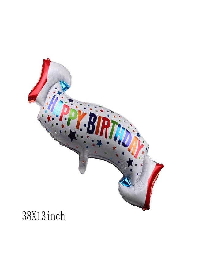 CSTYWC 7Pieces Happy Birthday Banner Foil Balloon Set 18inch Star and Circle Mylar Foil Balloon for Kids & Adults Birthday Decorations and Party Supplies Favor - Image 4