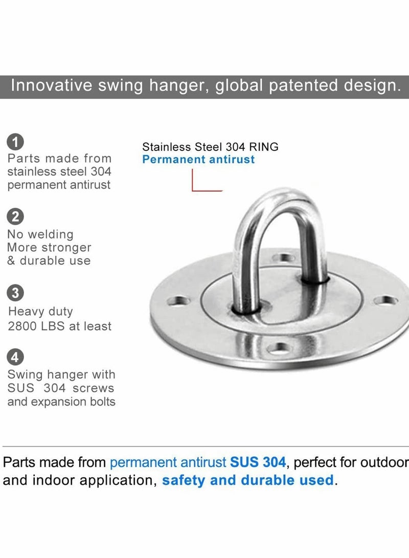 Y&D Wall Ceiling Mount Bracket, Stainless Steel Yoga Anchor 530 kg Capacity for Suspension Straps  - Image 2