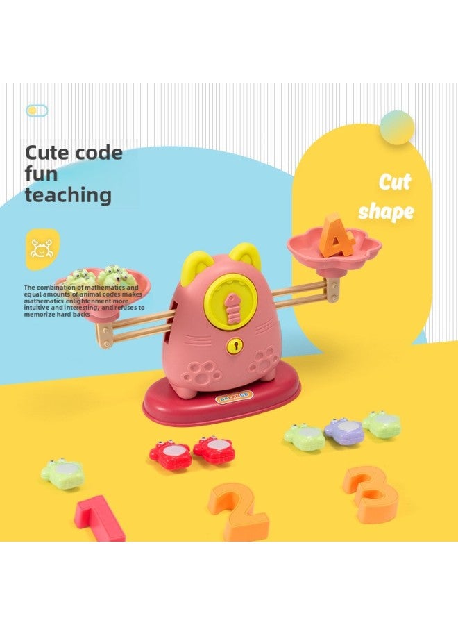 Children's Cute Animal Balance Toys Cute Weights Digital Graphics Cognitive Cards Parent-child Interactive Toys Wholesale-Color:Green - Image 2