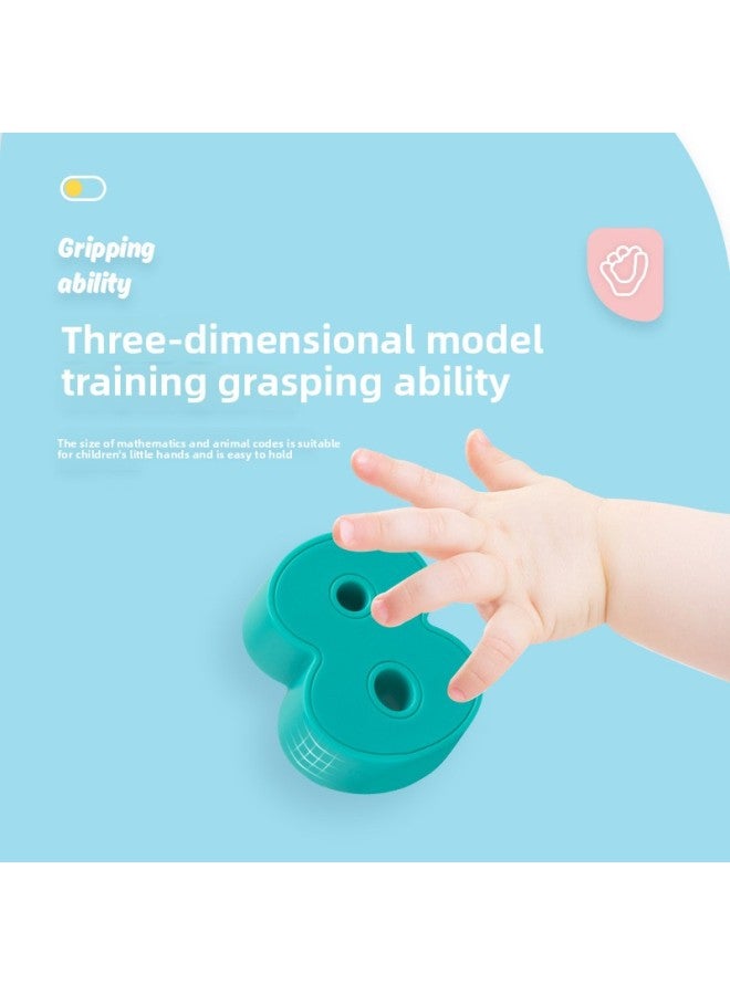 Children's Cute Animal Balance Toys Cute Weights Digital Graphics Cognitive Cards Parent-child Interactive Toys Wholesale-Color:Green - Image 5