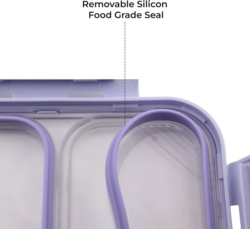 Cravista Stainless Steel Bento Lunch Box, Leak Proof Lunchbox for Kids, BPA Free Bento Box for Kids and Adults | Tiffin for Office and School (Purple, 700 ML, 2 Compartment) - Image 4