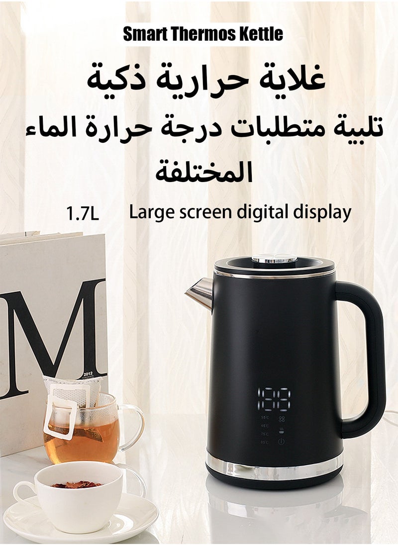 HEROCKX Electric Kettle Touch Smart Kettle 1.7L Cordless Kettle Touch Screen Display Auto Safety Off Boil Dry Protection Five Level Water boiler for Coffee, Tea, Milk  - Image 2