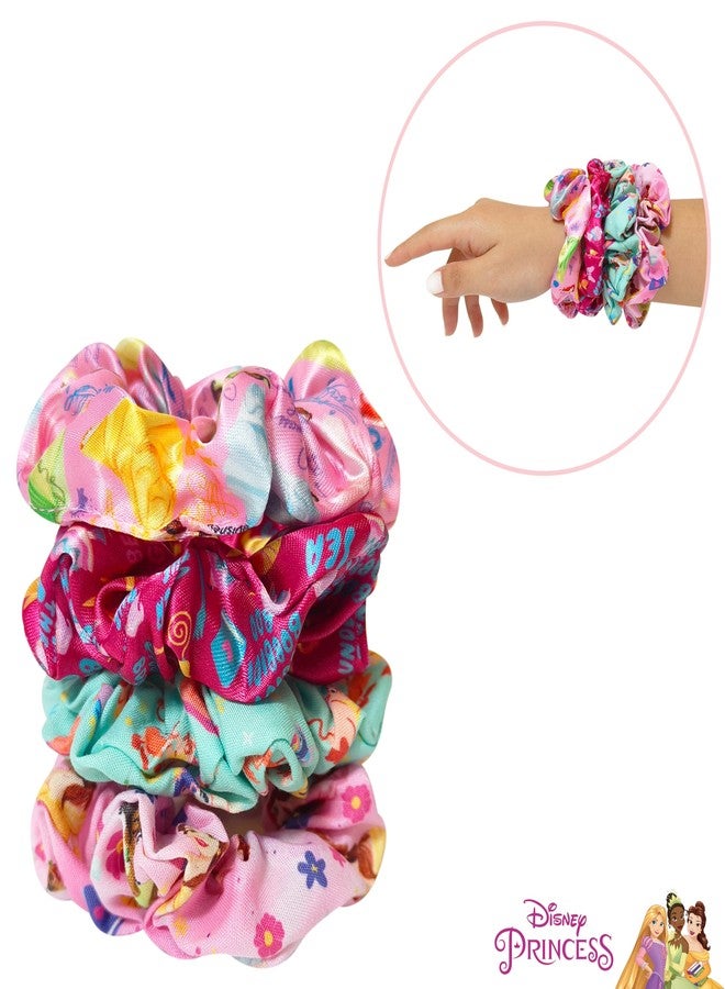 Luv Her لُفْهَا ديسني برينسيس كيوت سكرانشيز للفتيات من جميع الأعمار - 4 سكرانشيز شعر كبيرة للفتيات - 4 سكرانشيز مطبوعة مع شخصياتك المفضلة - إكسسوارات شعر للفتيات 3+ - Image 2