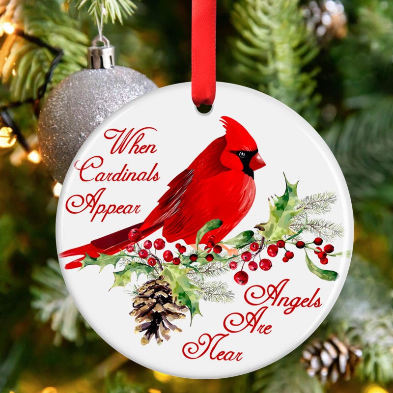 Jocidea Red Cardinal Christmas Ornaments  Jocidea Cardinal Ornaments for Christmas Tree Memorial Christmas Ornaments Cardinal Gifts Sympathy Gifts for Loss of Loved One - in Memory of Loved One Gifts - Image 4