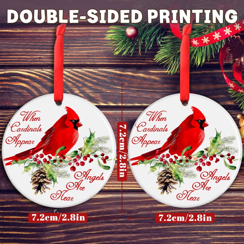 Jocidea Red Cardinal Christmas Ornaments  Jocidea Cardinal Ornaments for Christmas Tree Memorial Christmas Ornaments Cardinal Gifts Sympathy Gifts for Loss of Loved One - in Memory of Loved One Gifts - Image 2